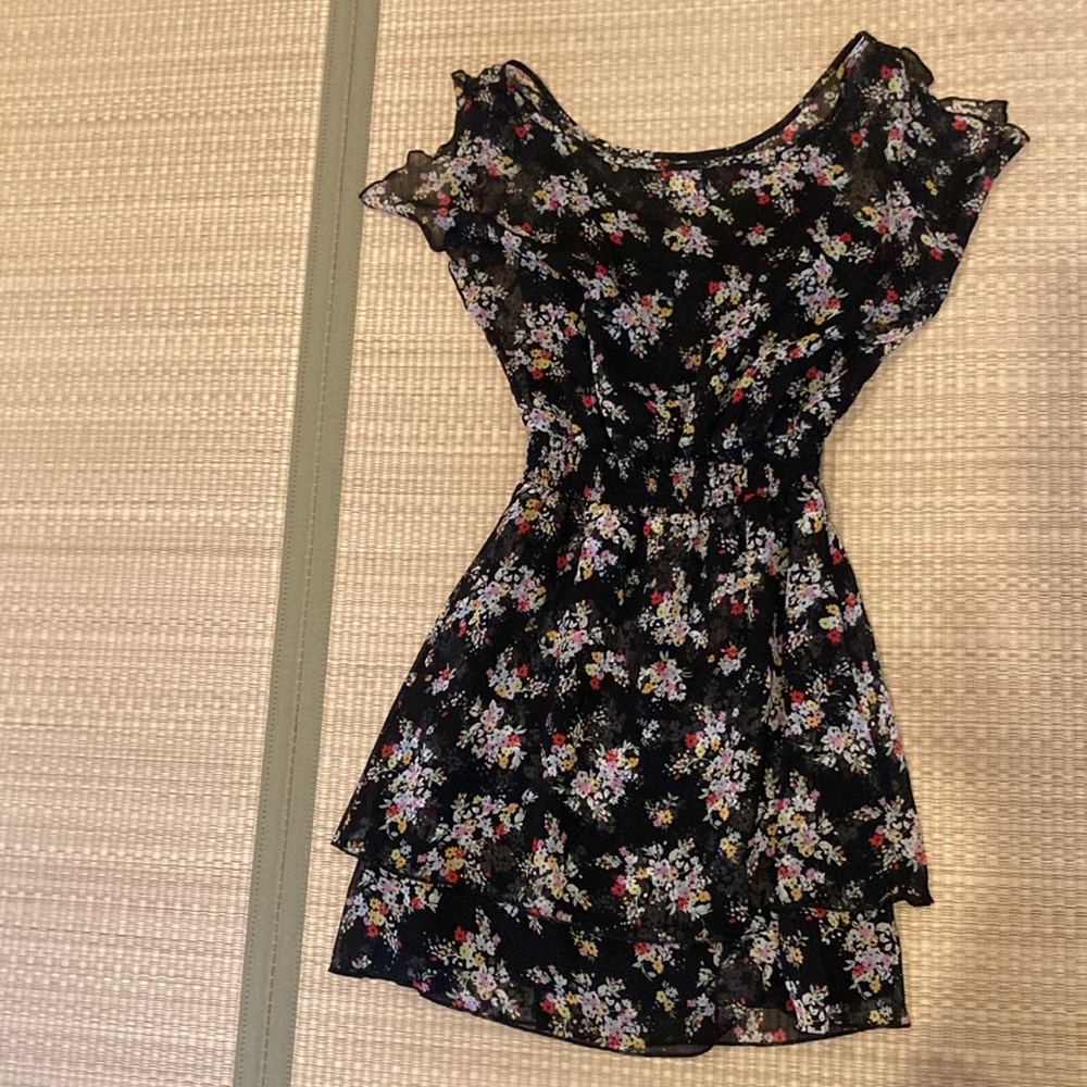 Black floral dress